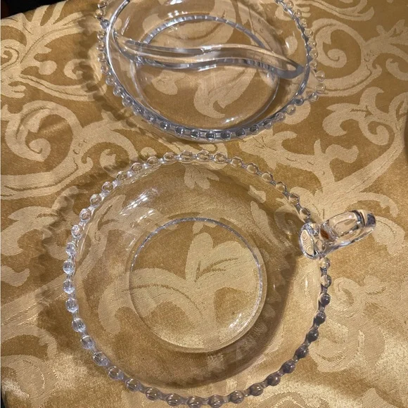 MCM - Candlestick Imperial Glass hobnail edge dishes - excellent condition - Picture 3 of 8